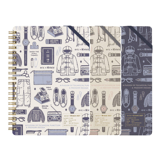 Kleid × Eric Small Things Ring Diary 2027 [B6] - White - 2027 Planners & Diaries