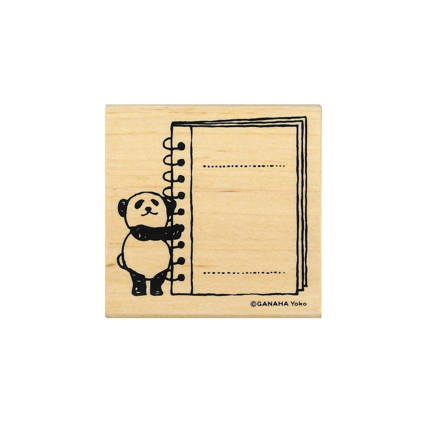 Kodomo no Kao Animal Stamp [Bullet Journal Edition] - Panda Ring Notebook - Rubber Stamps