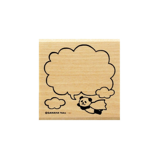 Kodomo no Kao Animal Stamp [Bullet Journal Edition] - Panda Speech Bubble - Rubber Stamps