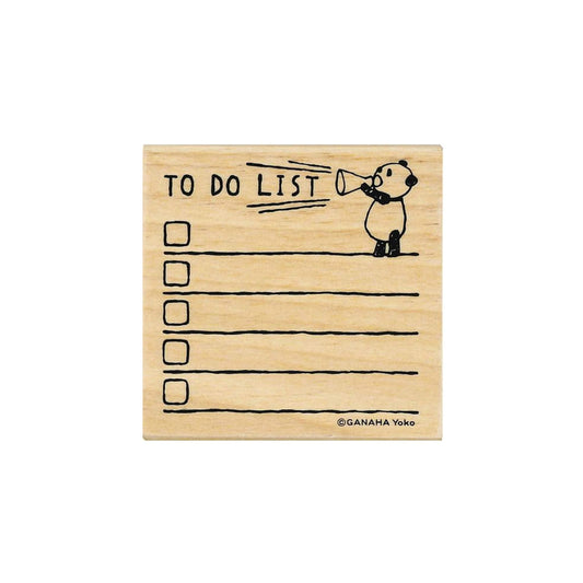 Kodomo no Kao Animal Stamp [Bullet Journal Edition] - Panda To - do List - Rubber Stamps