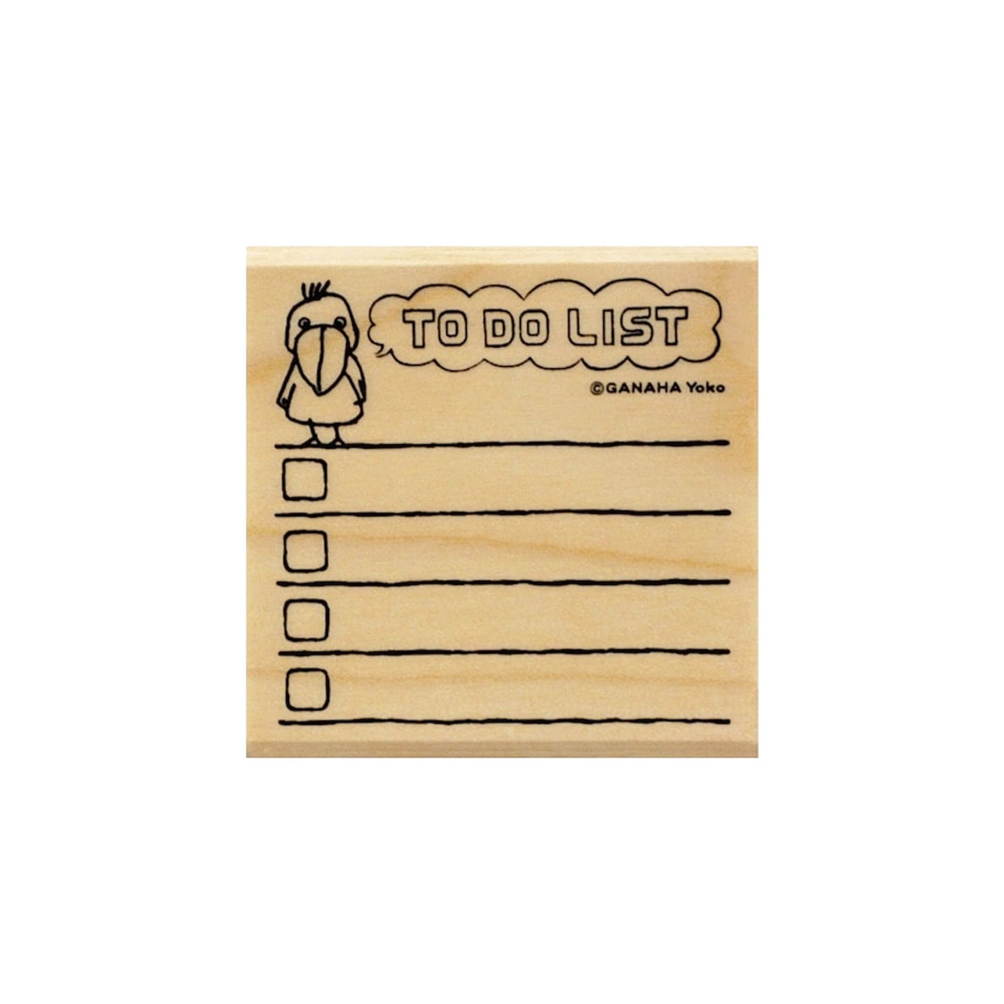 Kodomo no Kao Animal Stamp [Bullet Journal Edition] - Shoebill To - do List - Rubber Stamps