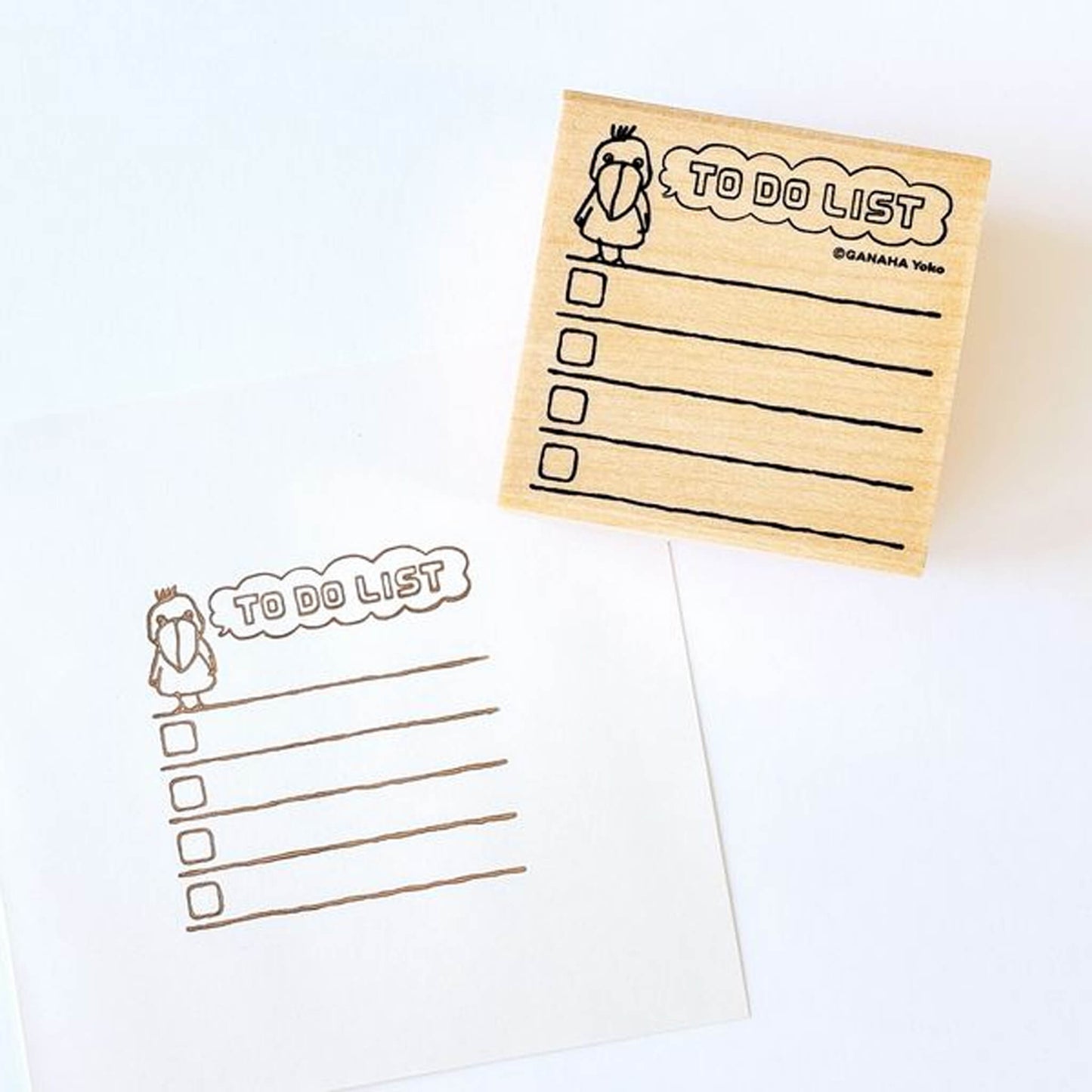 Kodomo no Kao Animal Stamp [Bullet Journal Edition] - Shoebill To - do List - Rubber Stamps