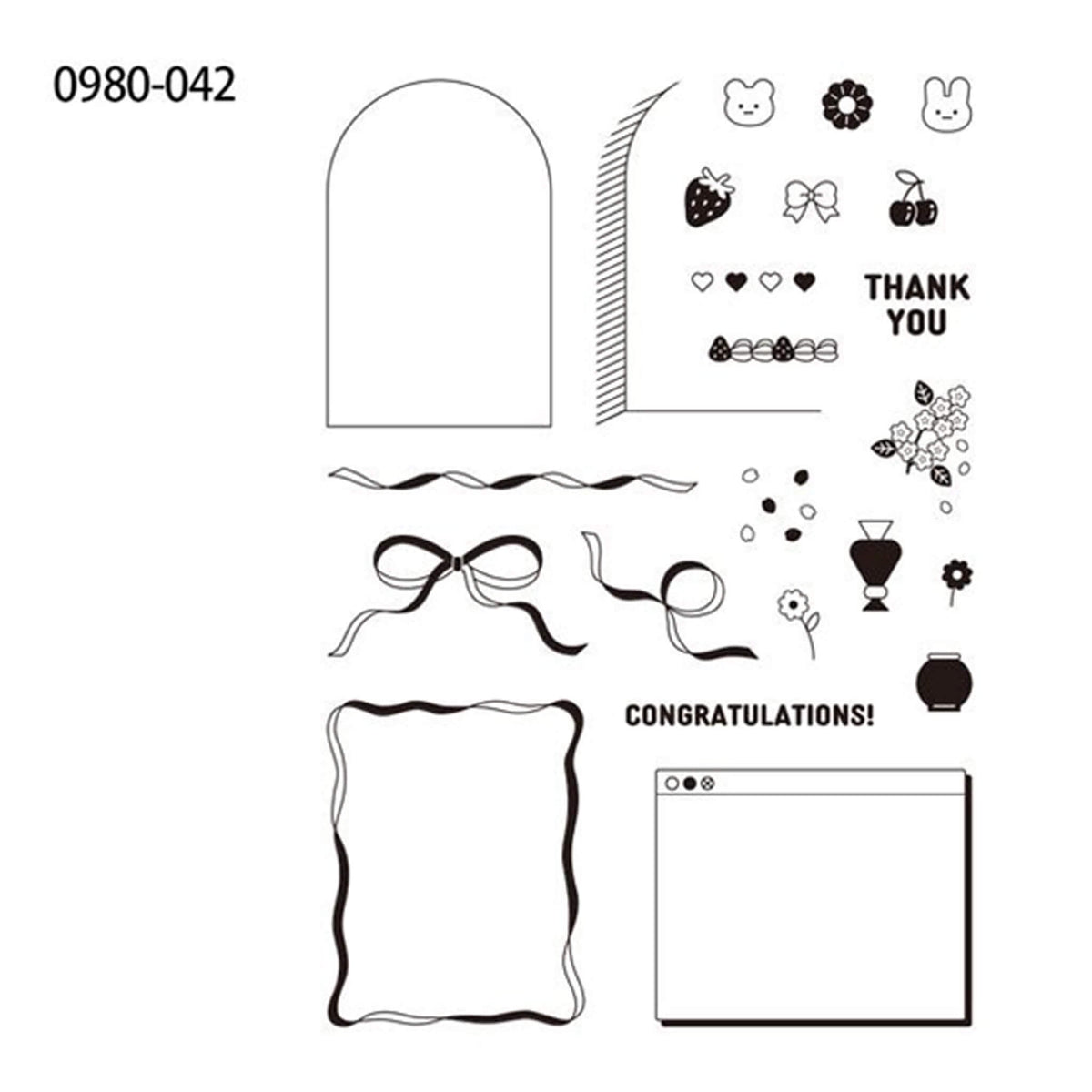 Kodomo no Kao Clear Stamp Sheet - Girly Pop - Clear Stamps
