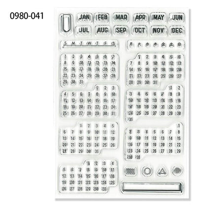 Kodomo no Kao Clear Stamp Sheet - Mini Calendar - Clear Stamps