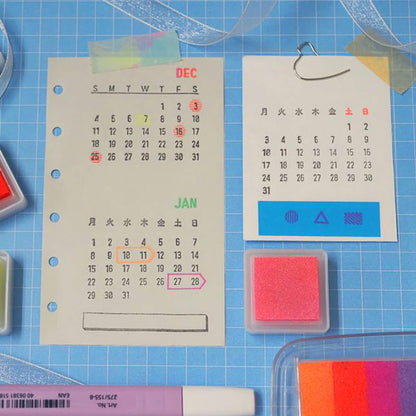 Kodomo no Kao Clear Stamp Sheet - Mini Calendar - Clear Stamps