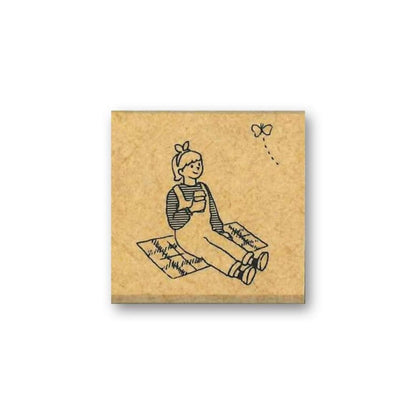 Kodomo no Kao Everyday Stamp - Basking in the Sun - Rubber Stamps