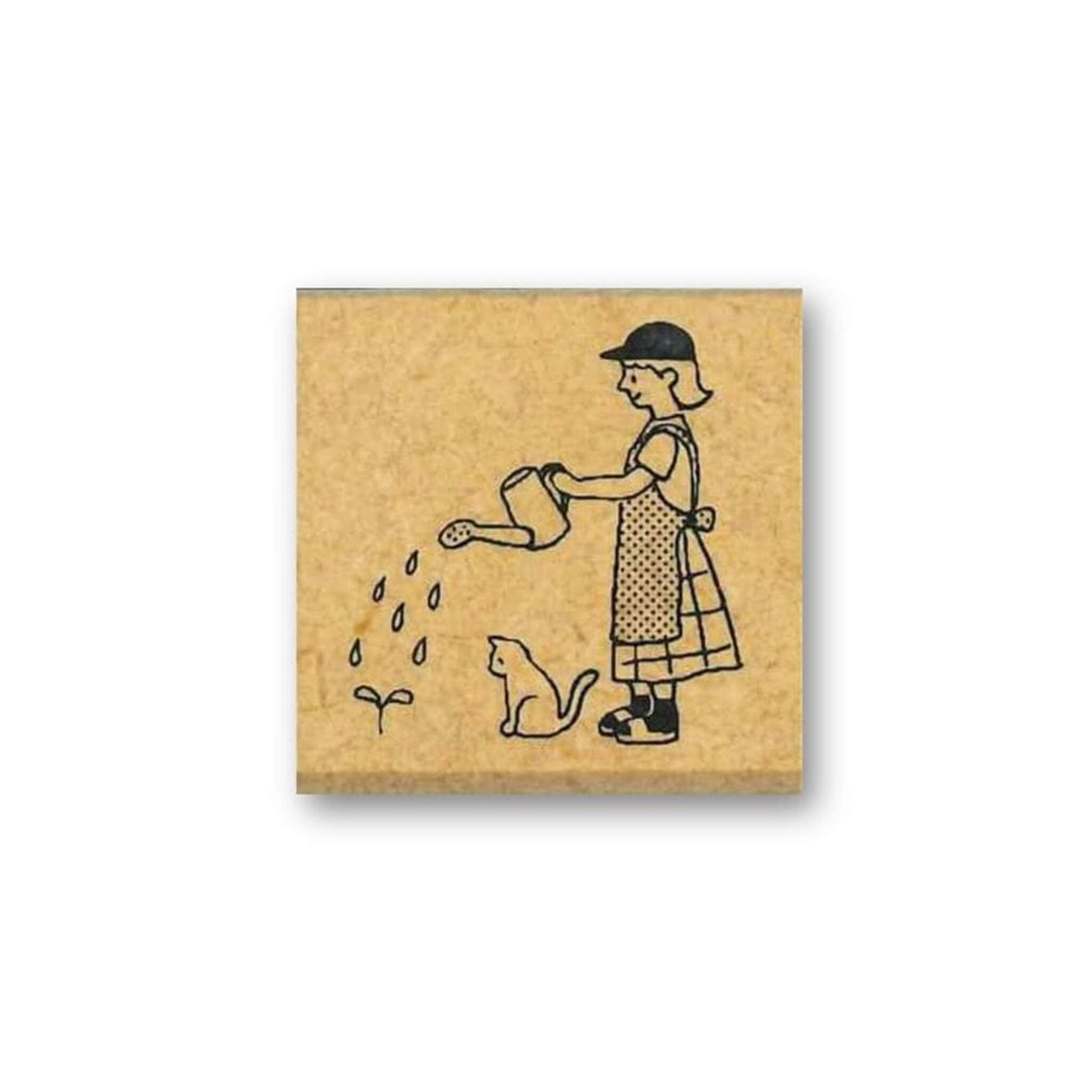 Kodomo no Kao Everyday Stamp - Watering Plants - Rubber Stamps