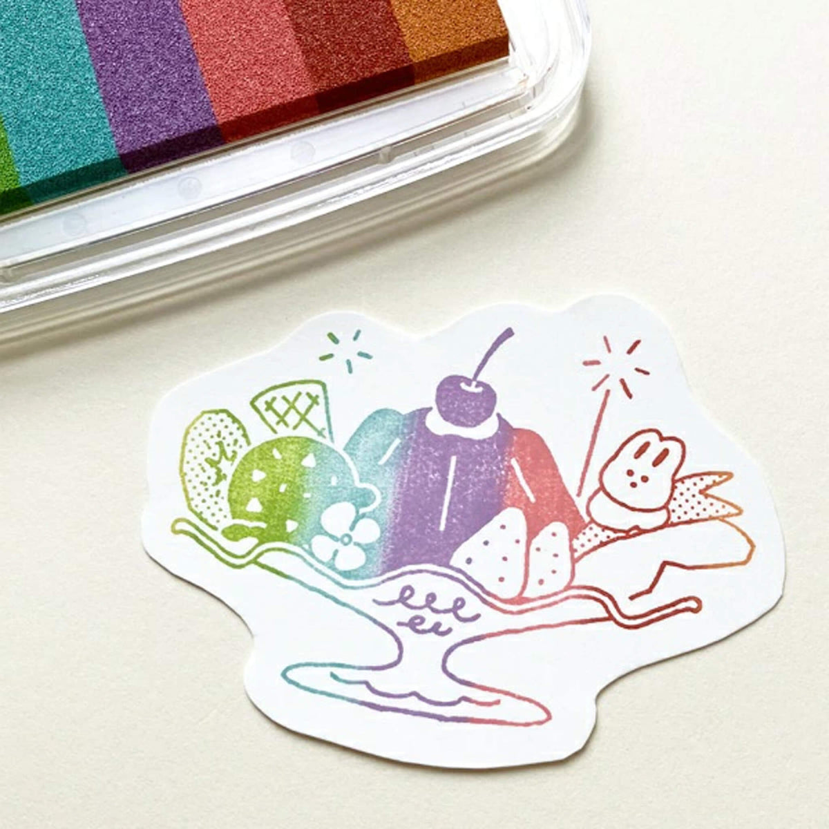 Kodomo no Kao Gradient Ink Pad - Fruit Jelly - Stamp Ink Pads