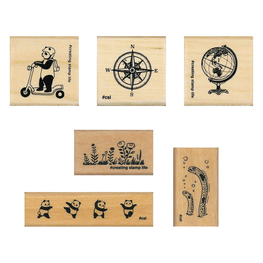 Kodomo no Kao I Love Stamp Series 2 - Compass - Rubber Stamps