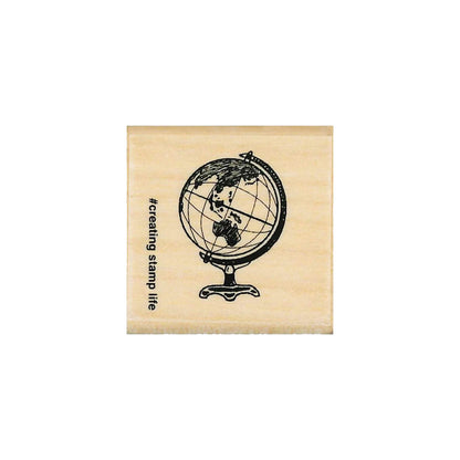 Kodomo no Kao I Love Stamp Series 2 - Globe - Rubber Stamps