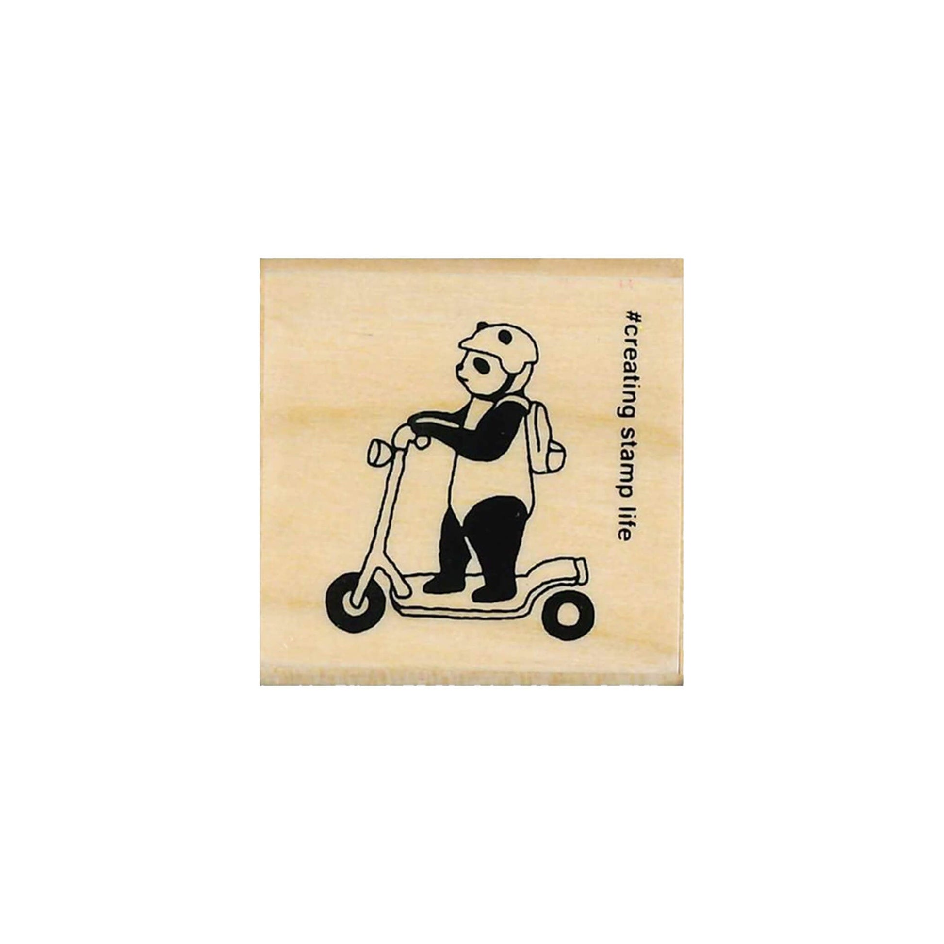 Kodomo no Kao I Love Stamp Series 2 - Kickbord Panda - Rubber Stamps