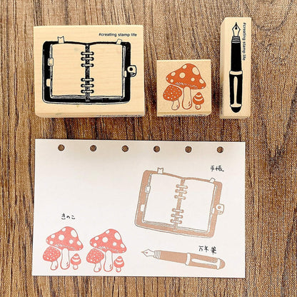 Kodomo no Kao I Love Stamp Series 3 - System Notebook - Rubber Stamps