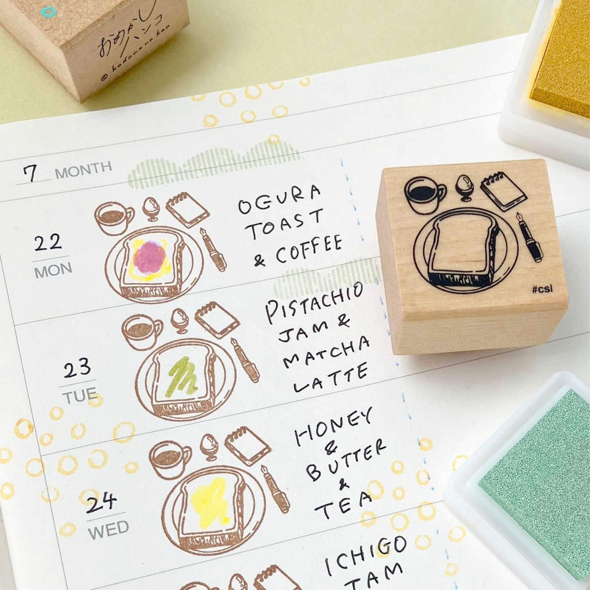 Kodomo no Kao I Love Stamp Series 5 - Carabiner Notebook - Rubber Stamps