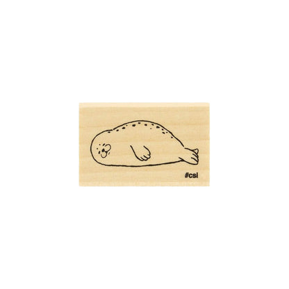 Kodomo no Kao I Love Stamp Series 6 - Sunbathing Seal - Rubber Stamps