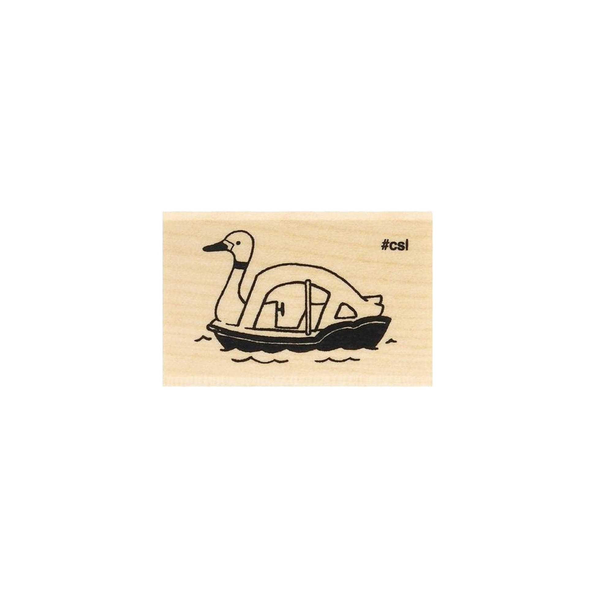 Kodomo no Kao I Love Stamp Series 6 - Swan Boat - Rubber Stamps