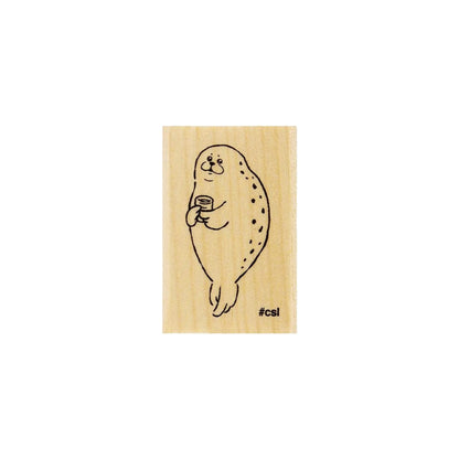 Kodomo no Kao I Love Stamp Series 6 - Tea Drinking Seal - Rubber Stamps