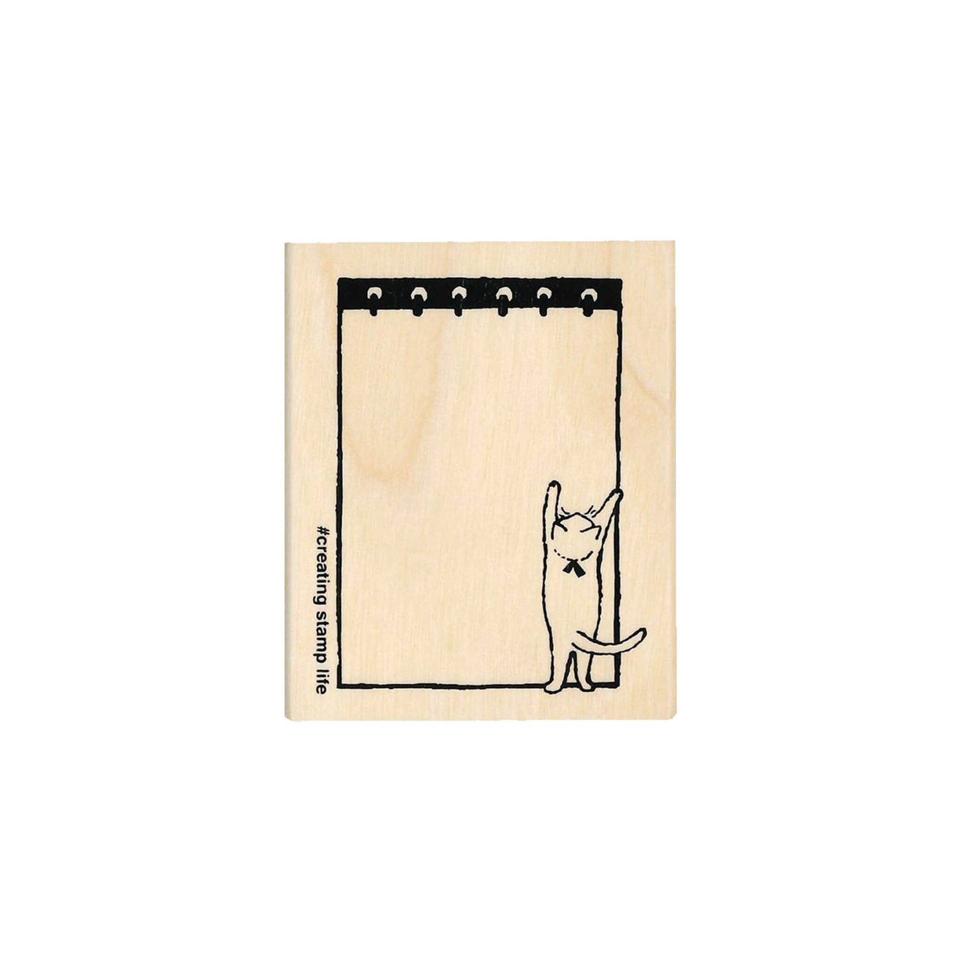 Kodomo no Kao I Love Stamp Series Cat & Memo - Memo Cat - Rubber Stamps