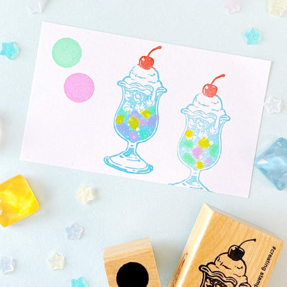 Kodomo no Kao I Love Stamp Series Dessert - Cream Soda Large - Rubber Stamps