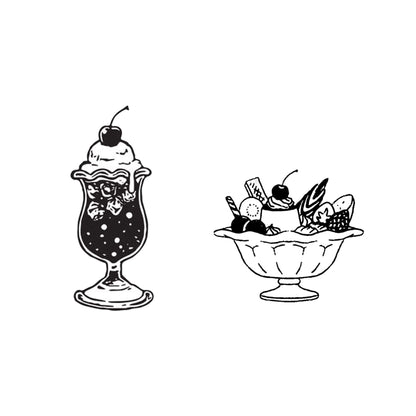 Kodomo no Kao I Love Stamp Series Dessert - Cream Soda Large - Rubber Stamps
