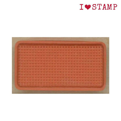 Kodomo no Kao I Love Stamp Series - Grid Pattern - Rubber Stamps
