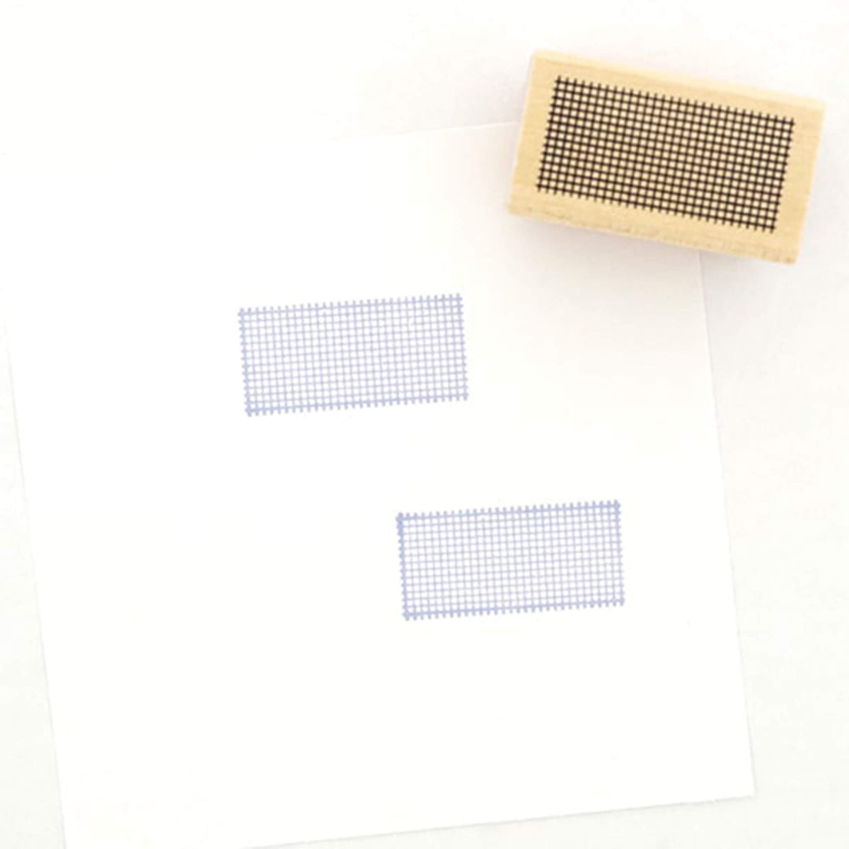 Kodomo no Kao I Love Stamp Series - Grid Pattern - Rubber Stamps