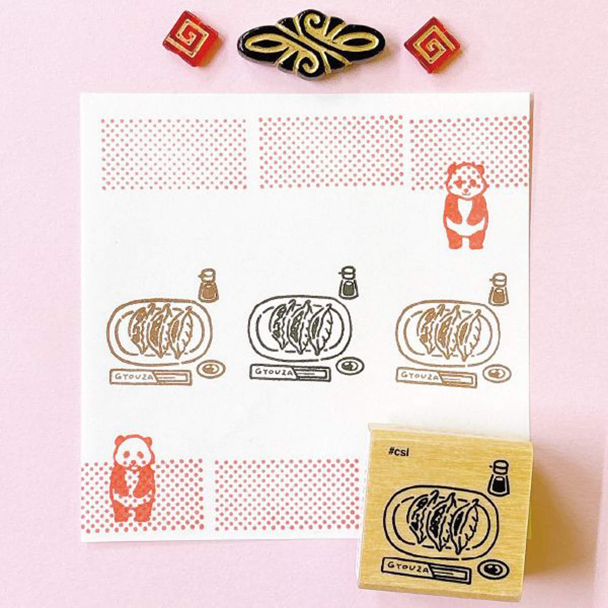 Kodomo no Kao I Love Stamp Series - Gyoza - Rubber Stamps