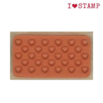 Kodomo no Kao I Love Stamp Series - Heart Pattern - Rubber Stamps