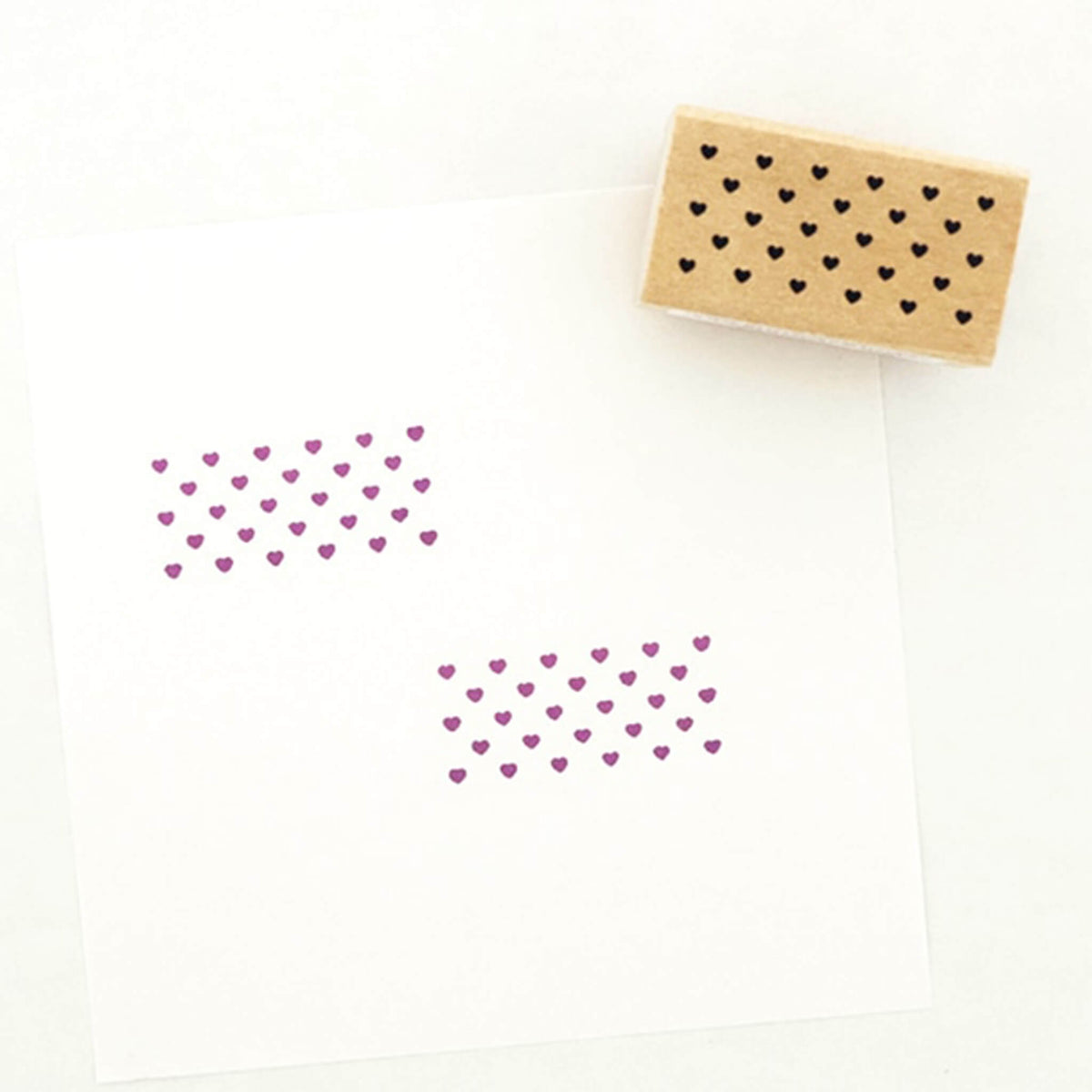 Kodomo no Kao I Love Stamp Series - Heart Pattern - Rubber Stamps