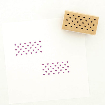 Kodomo no Kao I Love Stamp Series - Heart Pattern - Rubber Stamps