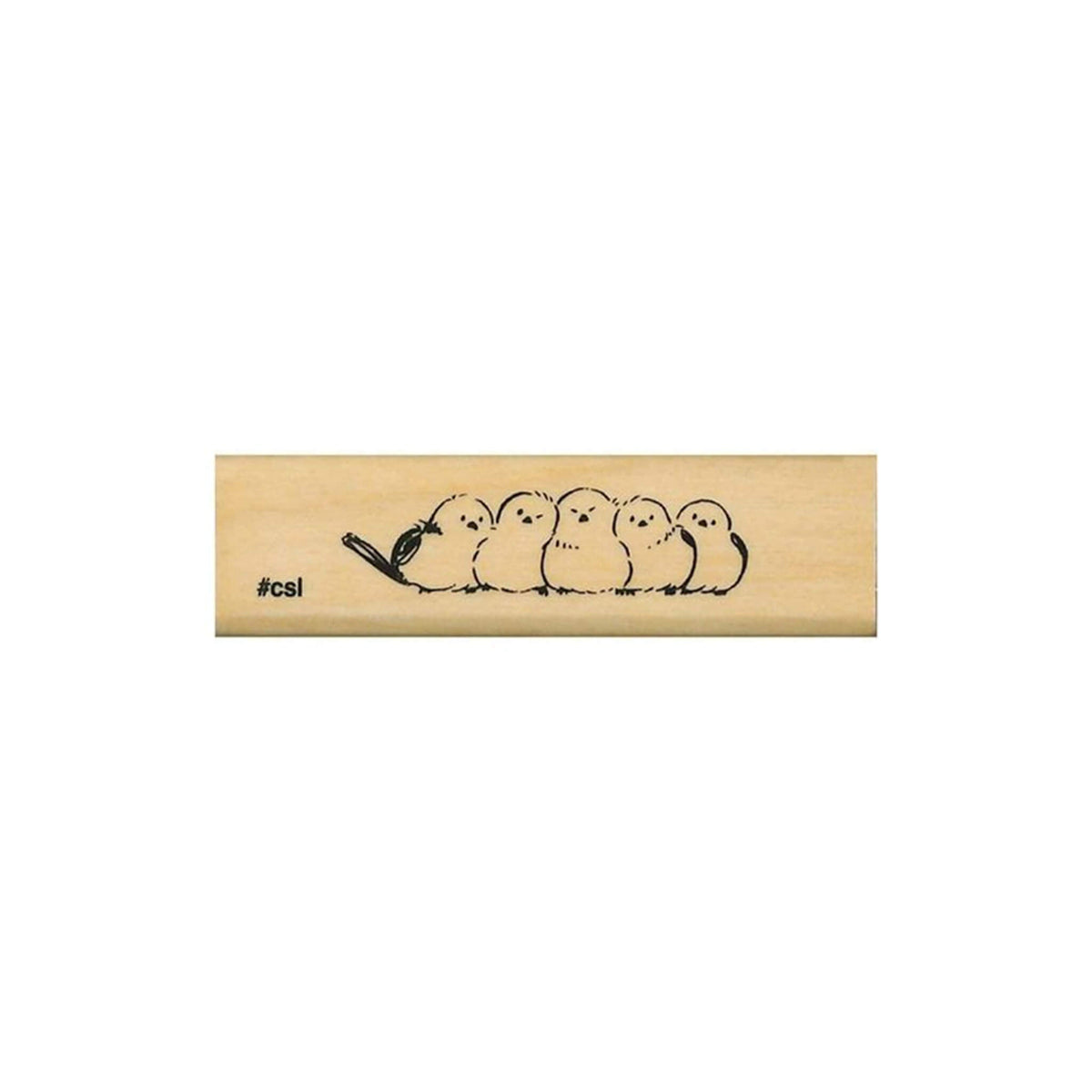 Kodomo no Kao I Love Stamp Series - Huddled Shimaenaga - Rubber Stamps