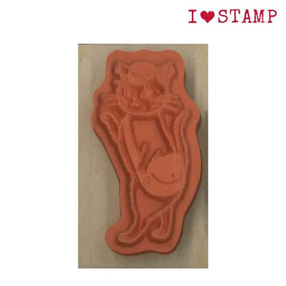 Kodomo no Kao I Love Stamp Series - Mail Carrier Cat - Rubber Stamps