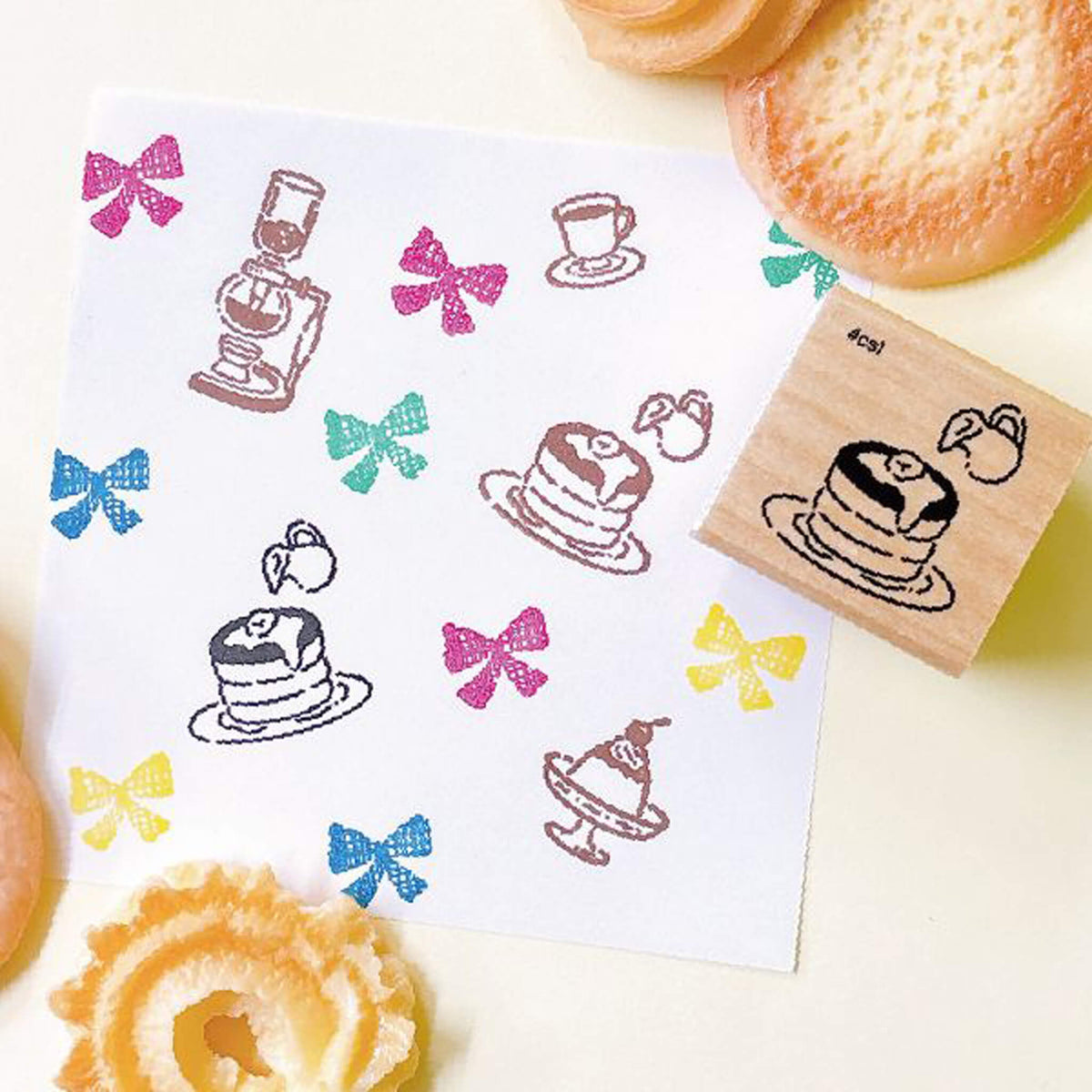 Kodomo no Kao I Love Stamp Series - Pancakes - Rubber Stamps