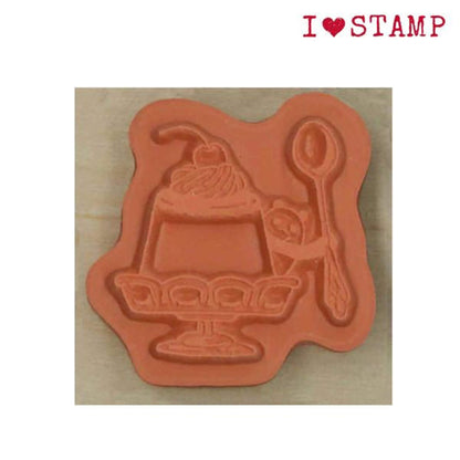 Kodomo no Kao I Love Stamp Series - Panda Pudding - Rubber Stamps