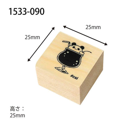 Kodomo no Kao I Love Stamp Series - Panda Soda - Rubber Stamps