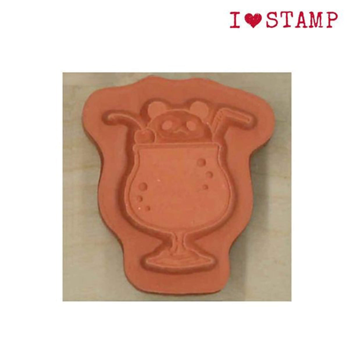 Kodomo no Kao I Love Stamp Series - Panda Soda - Rubber Stamps