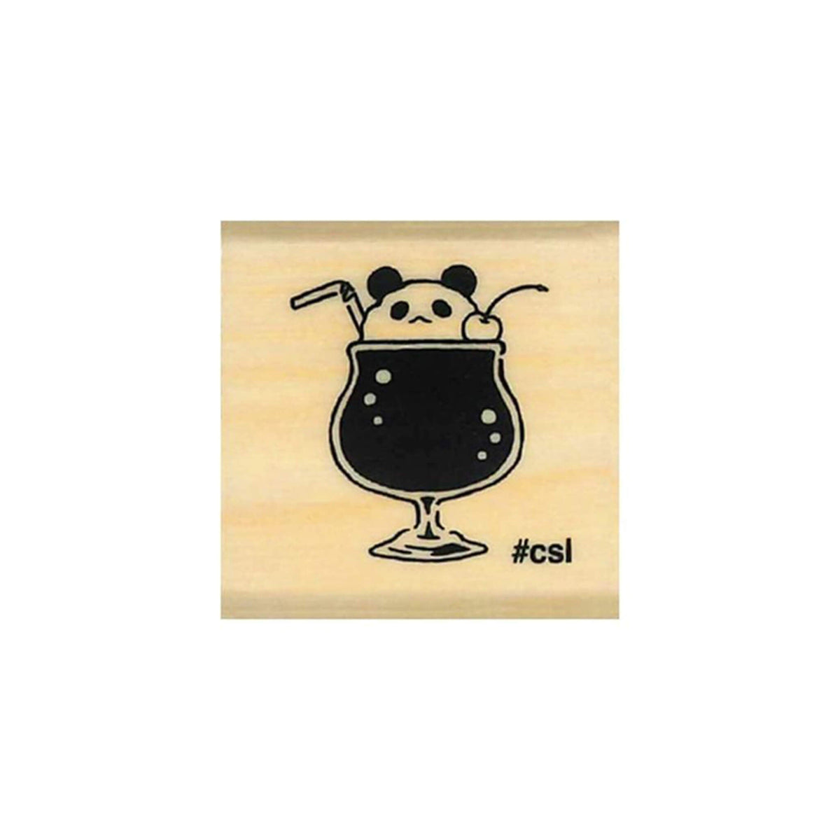 Kodomo no Kao I Love Stamp Series - Panda Soda - Rubber Stamps