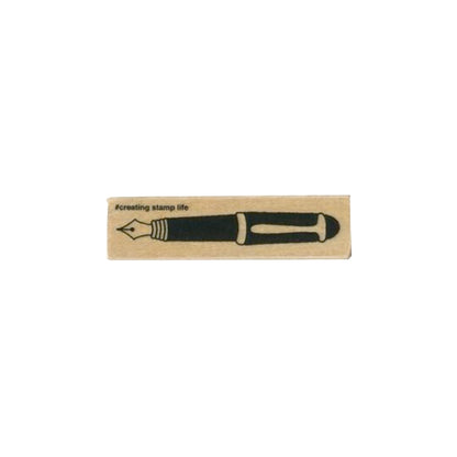 Kodomo no Kao I Love Stamp Series Stationery Lover - Fountain Pen - Rubber Stamps