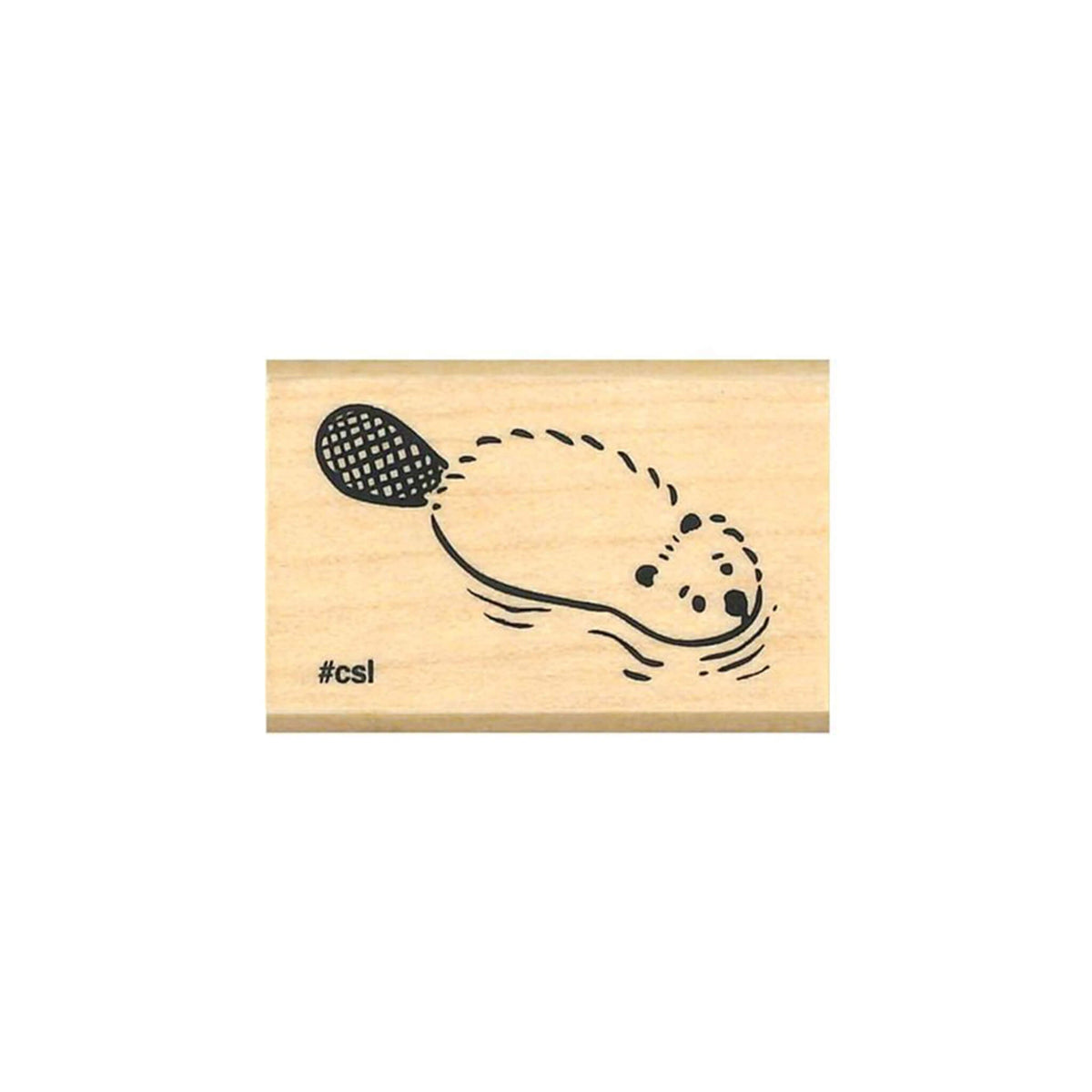 Kodomo no Kao I Love Stamp Series - Swimming Beaver - Rubber Stamps