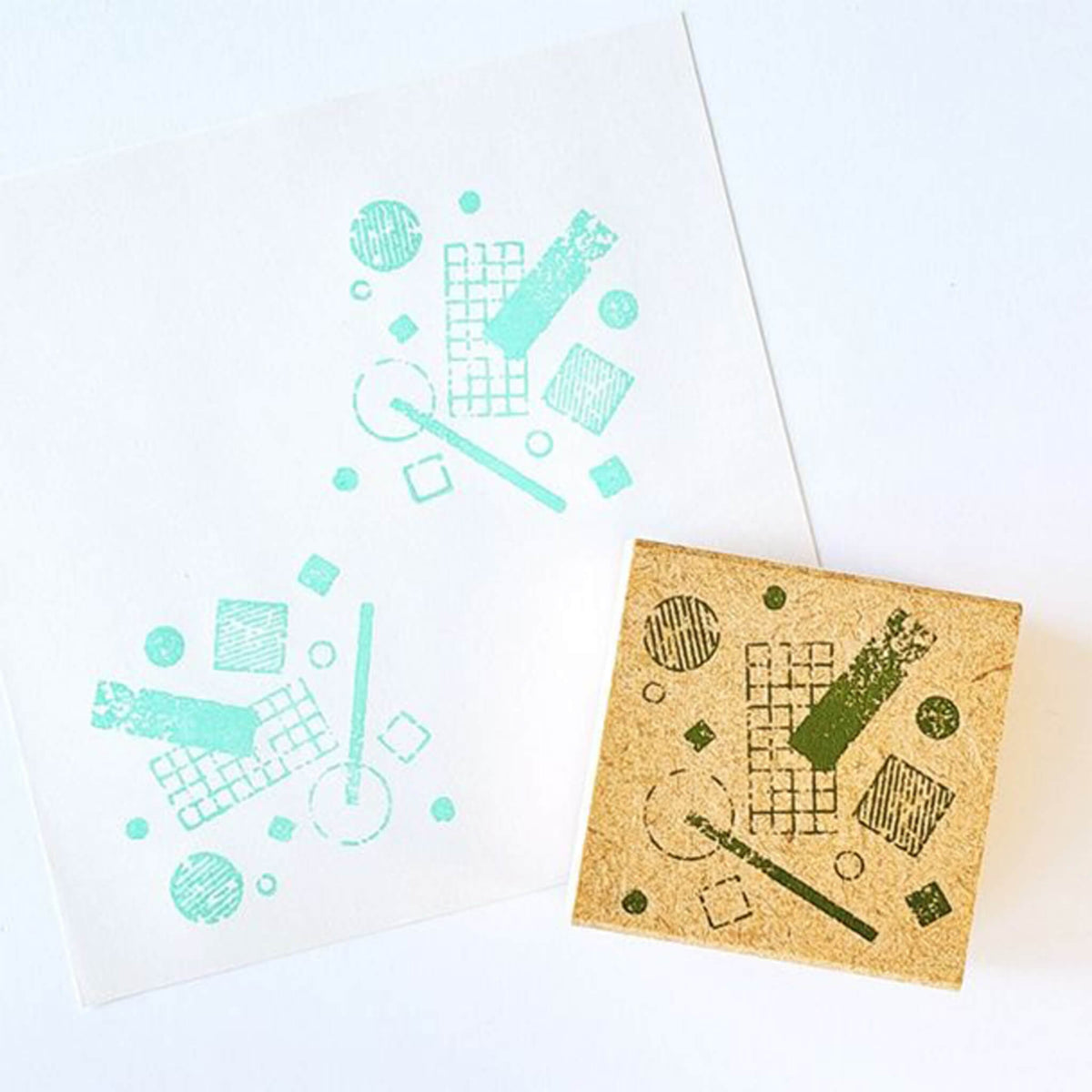 Kodomo no Kao Omekashi Stamp Series - 70’s Textile - Rubber Stamps