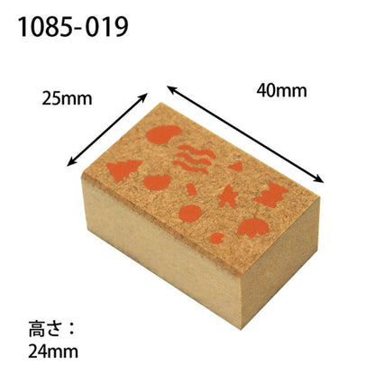 Kodomo no Kao Omekashi Stamp Series - Little Shapes - Rubber Stamps