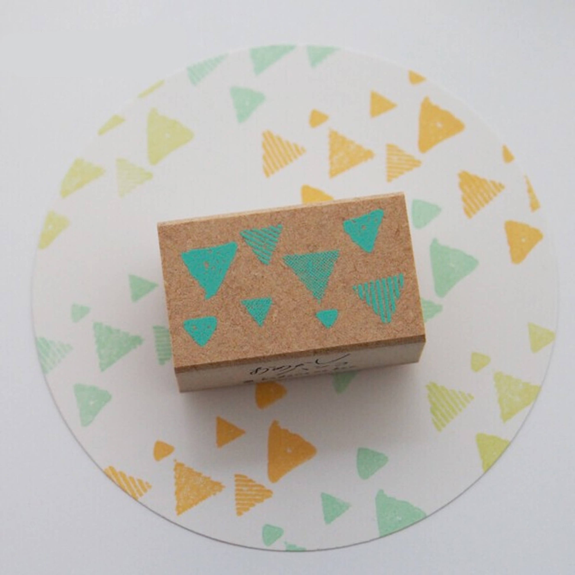 Kodomo no Kao Omekashi Stamp Series - Multiple Triangles - Rubber Stamps