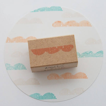 Kodomo no Kao Omekashi Stamp Series - Striped Mountain - Rubber Stamps