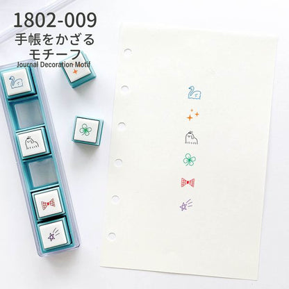 Kodomo no Kao Pochitto Pick! Push - Button Stamp - Journal Decoration Motif - Pre - inked Stamps