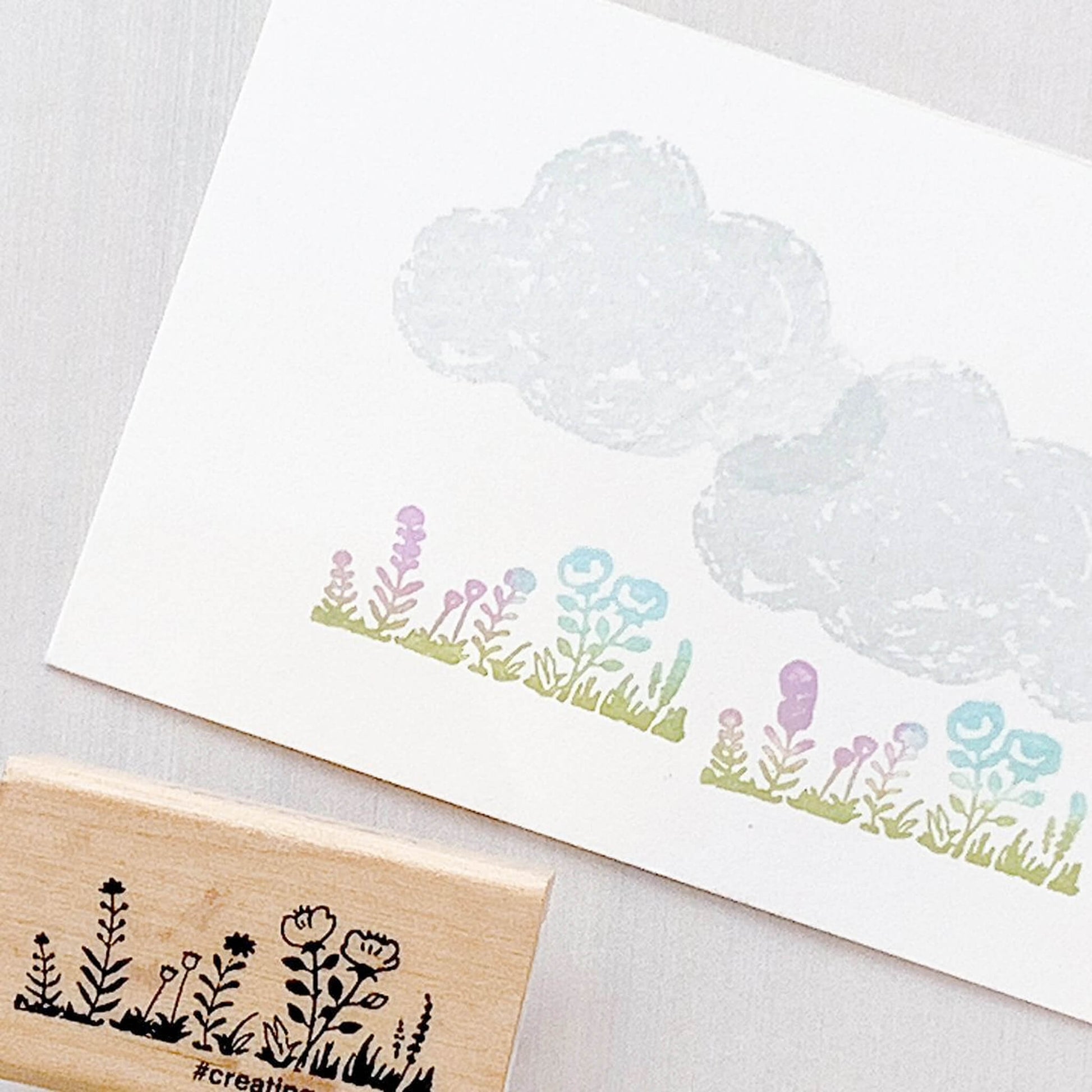 Kodomo no Kao Stamp - Flowers - Rubber Stamps