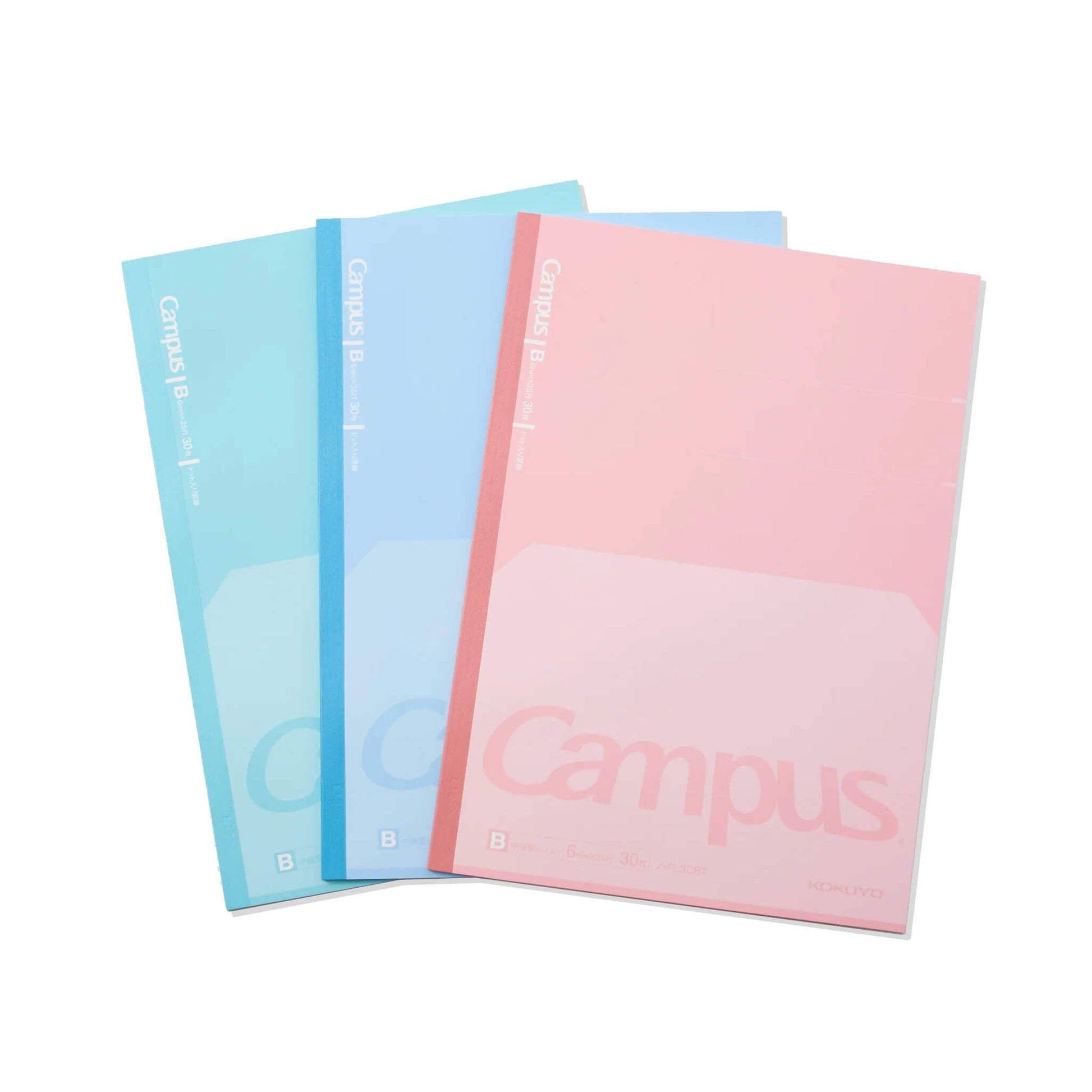 Kokuyo Campus Flat Kimochii Notebook B5 6mm Dotted Line - Blue - Notebooks