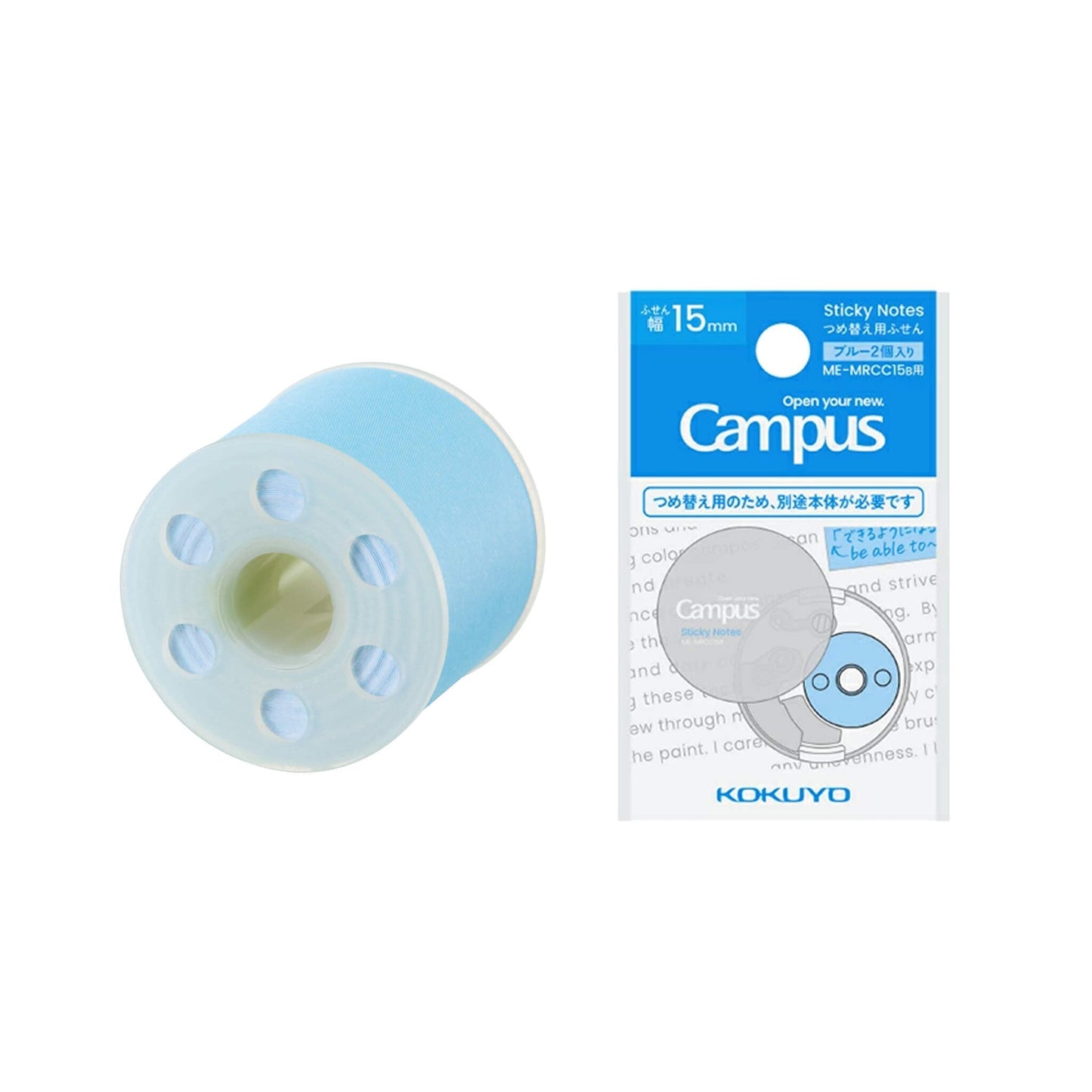 Kokuyo Campus Roll Sticky Notes Refill - Blue - Sticky Notes