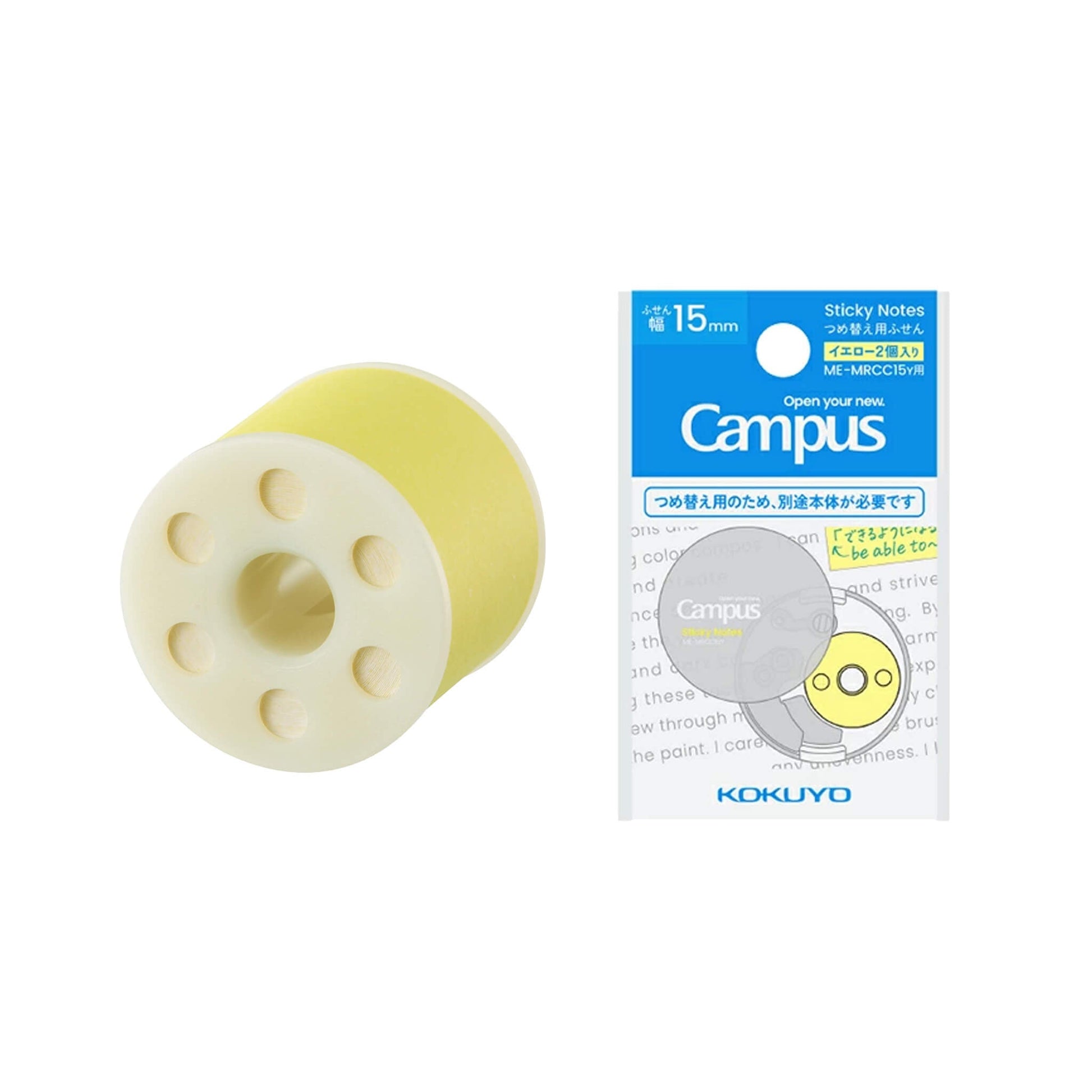 Kokuyo Campus Roll Sticky Notes Refill - Yellow - Sticky Notes