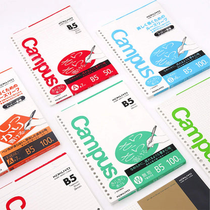 Kokuyo Campus Sarasara Loose - Leaf Paper - A5 6mm Ruled with Dots - Loose - Leaf Refills