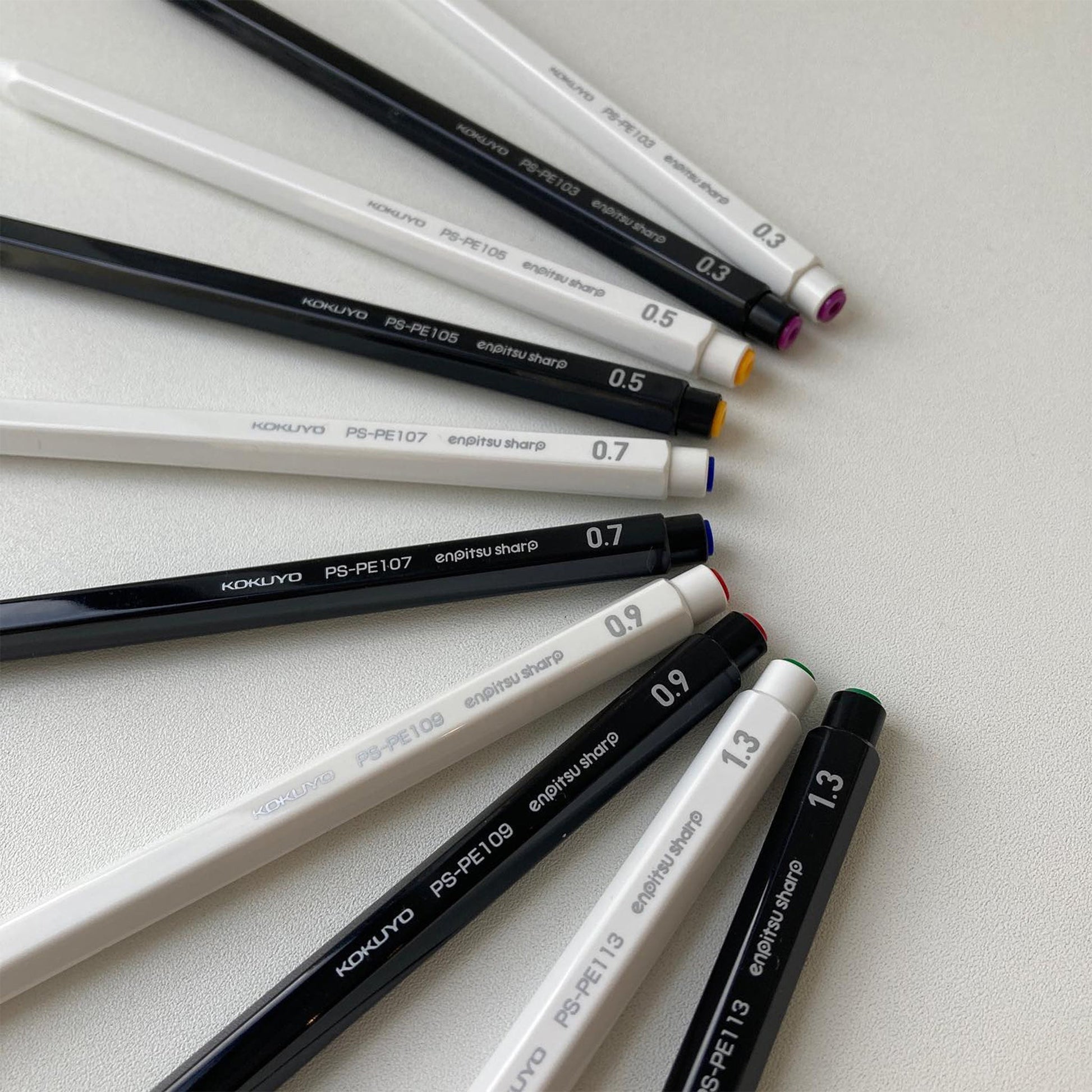 Kokuyo Enpitsu Sharp Mechanical Pencil 0.3mm - White - Mechanical Pencils