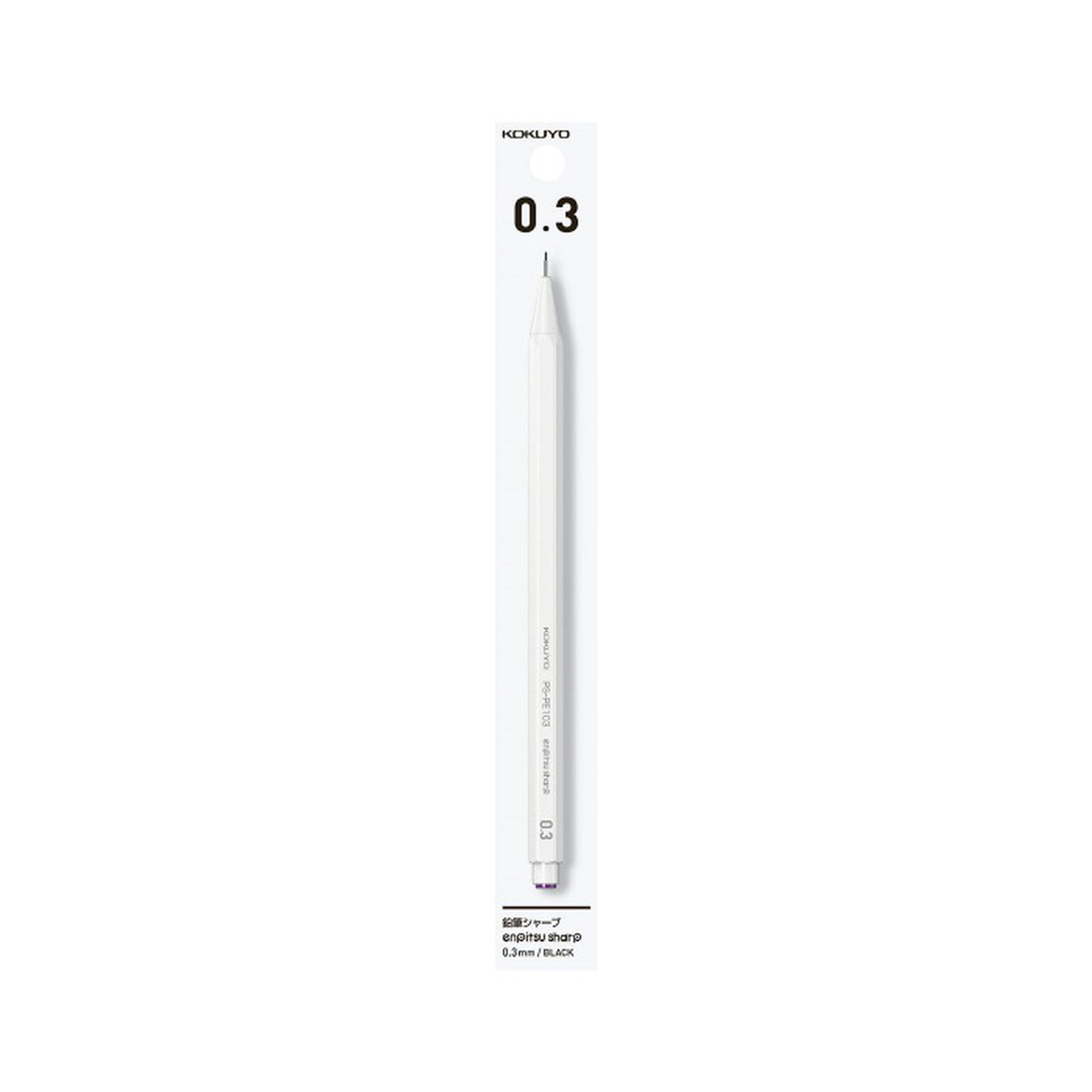 Kokuyo Enpitsu Sharp Mechanical Pencil 0.3mm - White - Mechanical Pencils